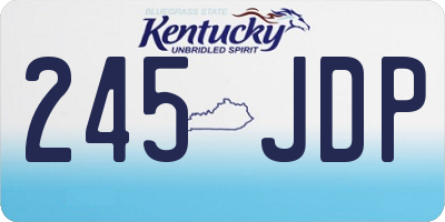 KY license plate 245JDP
