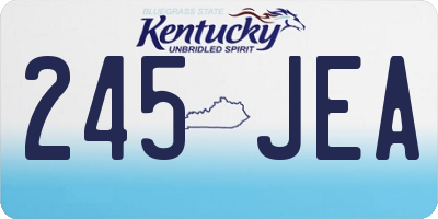 KY license plate 245JEA