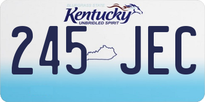 KY license plate 245JEC