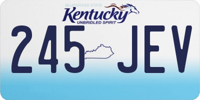 KY license plate 245JEV