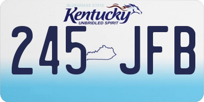 KY license plate 245JFB