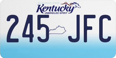 KY license plate 245JFC
