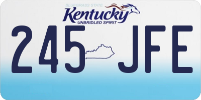 KY license plate 245JFE