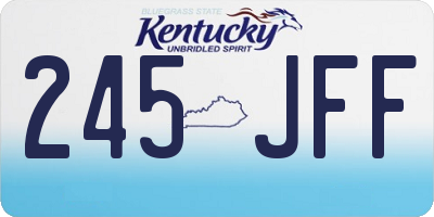 KY license plate 245JFF