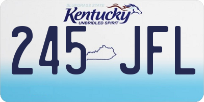 KY license plate 245JFL