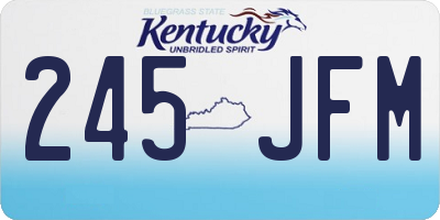 KY license plate 245JFM