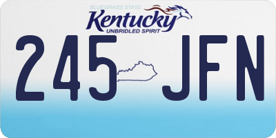 KY license plate 245JFN