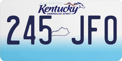 KY license plate 245JFO