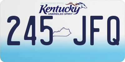 KY license plate 245JFQ