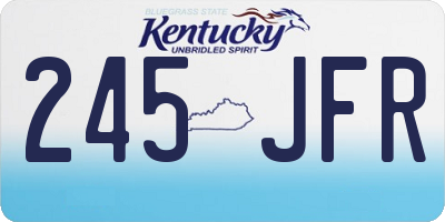 KY license plate 245JFR