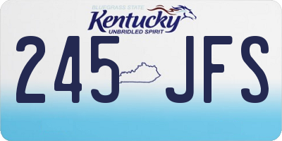 KY license plate 245JFS