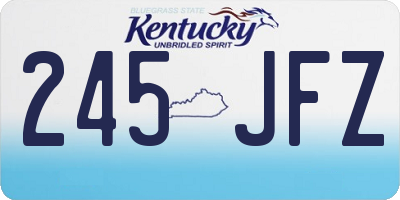 KY license plate 245JFZ