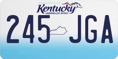KY license plate 245JGA