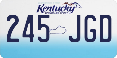 KY license plate 245JGD