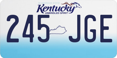 KY license plate 245JGE