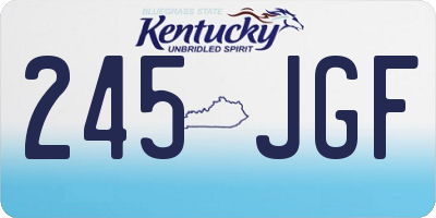 KY license plate 245JGF