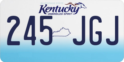 KY license plate 245JGJ