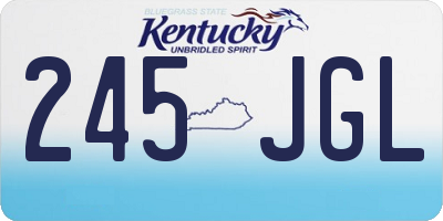 KY license plate 245JGL