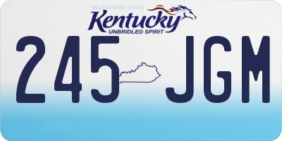 KY license plate 245JGM