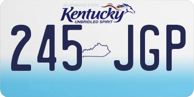 KY license plate 245JGP