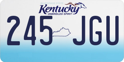 KY license plate 245JGU