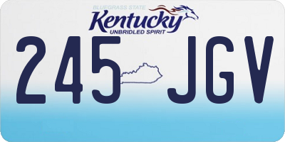 KY license plate 245JGV