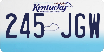 KY license plate 245JGW