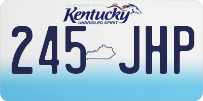 KY license plate 245JHP