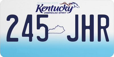 KY license plate 245JHR