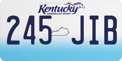 KY license plate 245JIB