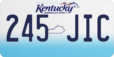KY license plate 245JIC