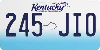 KY license plate 245JIO