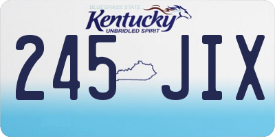 KY license plate 245JIX