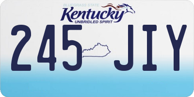 KY license plate 245JIY