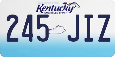 KY license plate 245JIZ