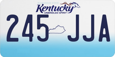 KY license plate 245JJA