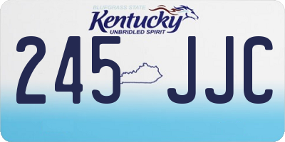 KY license plate 245JJC