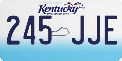 KY license plate 245JJE