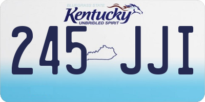 KY license plate 245JJI