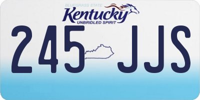 KY license plate 245JJS