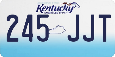 KY license plate 245JJT