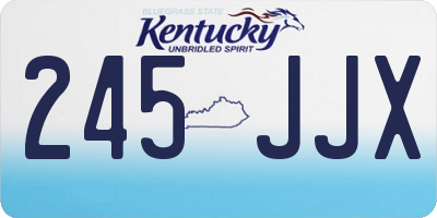 KY license plate 245JJX