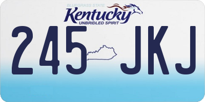 KY license plate 245JKJ
