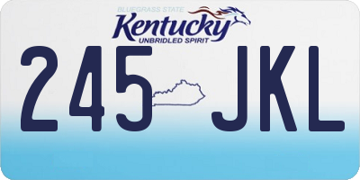 KY license plate 245JKL