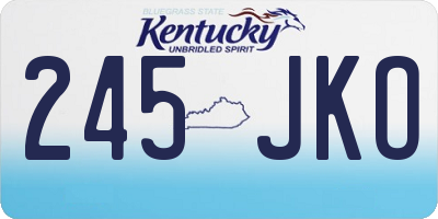 KY license plate 245JKO