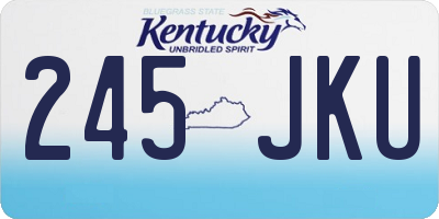 KY license plate 245JKU