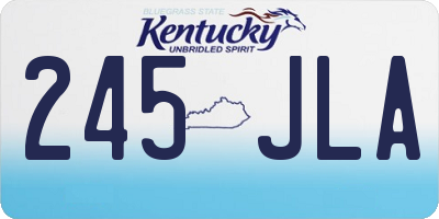 KY license plate 245JLA