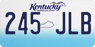 KY license plate 245JLB