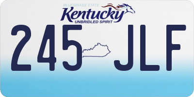 KY license plate 245JLF