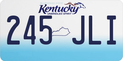 KY license plate 245JLI